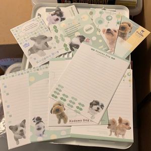 Cute dog letter set